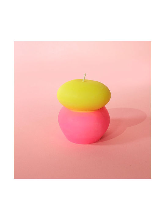 Lumânare Neon Galben & Roz Pebble