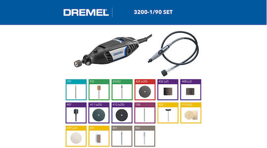 Dremel 3200 1/90 Περιστροφικό Πολυεργαλείο 130W με Ρύθμιση Ταχύτητας