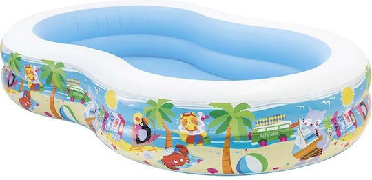 Intex Children's Oval Swimming Pool 700L Inflatable 262x160x46cm Turquoise