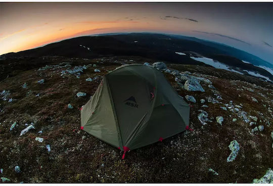 MSR Elixir 3 Red Backpacking Tent Camping Tent Igloo Green with Double Cloth 3 Seasons for 3 People Waterproof 1500mm 324x213x104cm