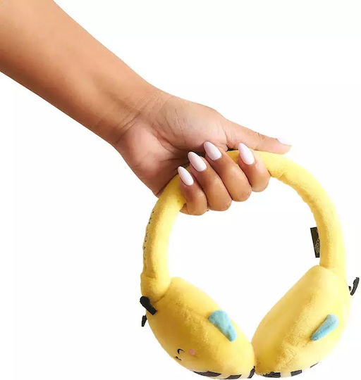 Lazerbuilt Squishmallows Plush Kabellose Bluetooth Kinder Über Ohr Kopfhörer mit 6 Stunden Betriebszeit Sunny The Bee