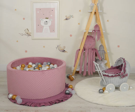 Bobono Trockener Pool Minky H-40 cm 200 Bälle Retro Pink