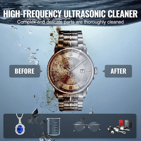Ultrasonic Cleaning Machine 10 Liter Heater Basket Timer 240 W