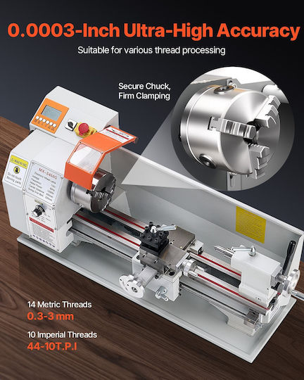 Vevor Μηχανουργικός Τόρνος GPZJSCC816IN072CJV2 με Ισχύ 550 Watt