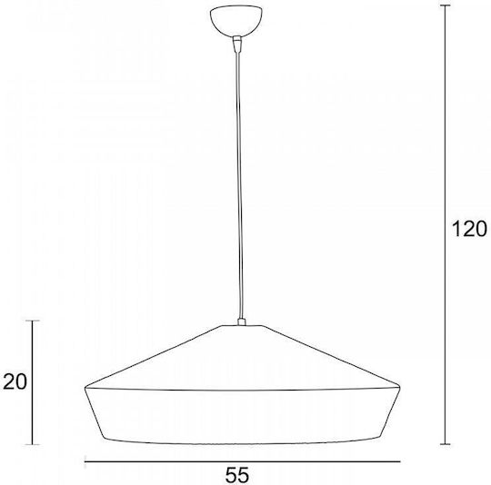 ArkoLight Κρεμαστό Φωτιστικό Μπεζ 55x20εκ. ArkoLight Κρεμαστό Φωτιστικό Μπεζ 55x20εκ.