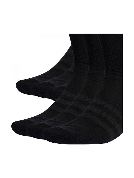 adidas Cushioned Athletic Socks Black 6 Pairs