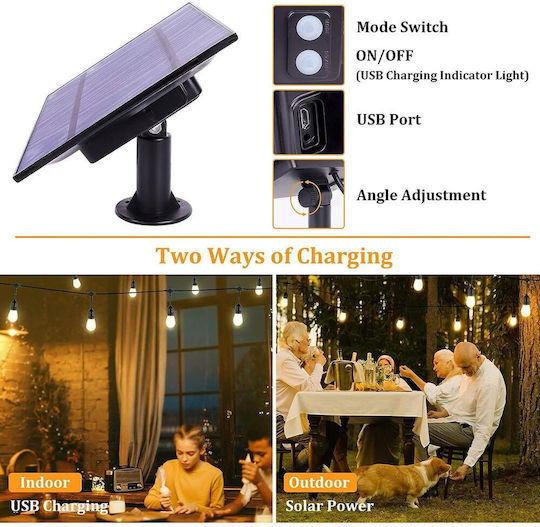 Rixme Rixme Hanging Solar Light Garland RGB with Remote Control