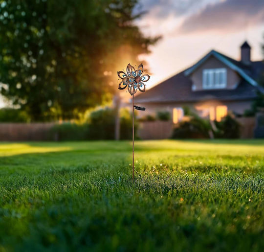 Globo Lighting Spiked Solar Light Flower with Warm White Light 3000K IP44 22.5cmx12cmx92cmcm
