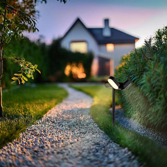 Globo Lighting Spiked Solar Light 7.2W 300lm Warm White 3000K with Motion Sensor IP44 23cmx10.3cmx55cmcm