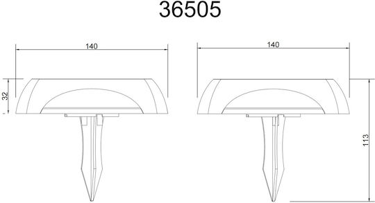 Globo Lighting Καρφωτό Ηλιακό Φωτιστικό 1.2W με Θερμό Λευκό Φως 3000K IP65 14x14x3.6εκ.