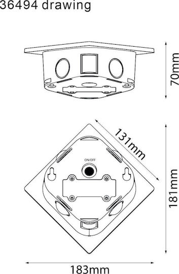 Globo Lighting Соларна Светлина 0.5W 60лм IP54 13.1смx13.1смсм.