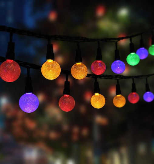 Globo Lighting Κρεμαστό Ηλιακό Φωτιστικό Γιρλάντα με Θερμό Λευκό Φως 3000K IP44