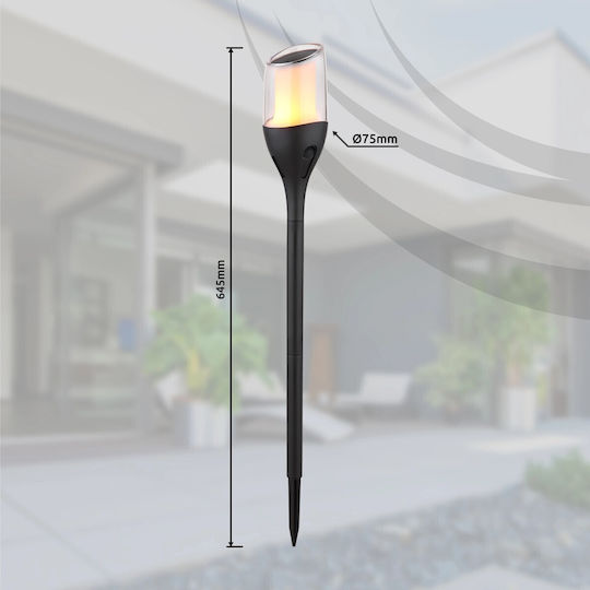 Globo Lighting Spiked Solar Light Torch 0.2W with Warm White Light 1600K IP44
