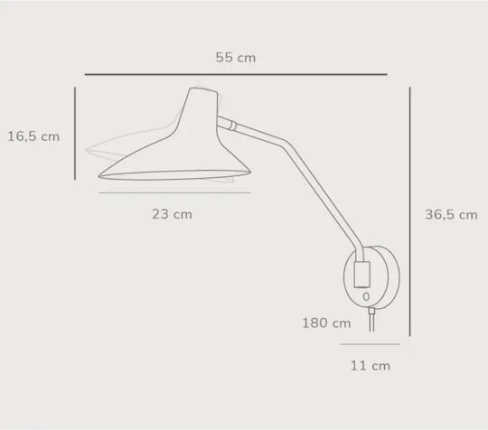 Nordlux Modern Lamp Wall with Socket E14 Black 23x23cm