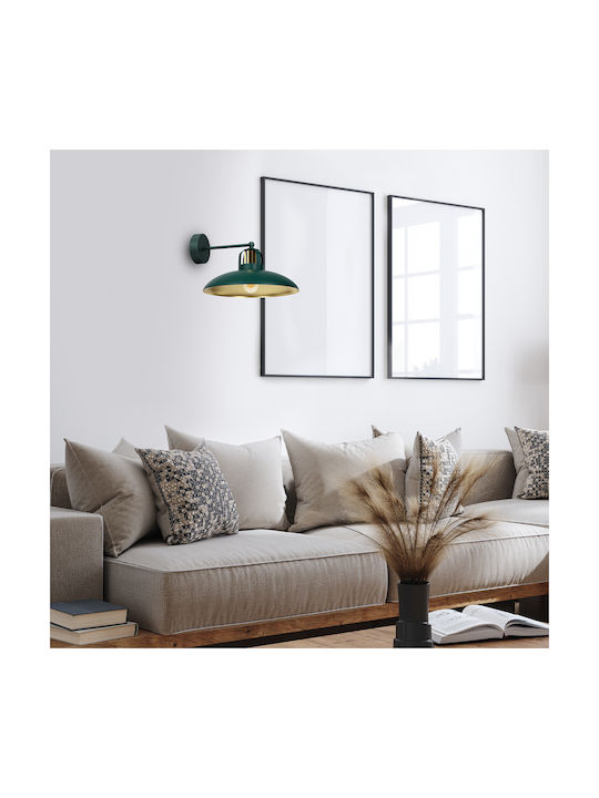 Eko Light Felix Vintage Lamp Wall with Socket E27 Green 30cm