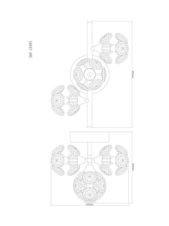 Globo Lighting Φωτιστικό Τοίχου με Ενσωματωμένο LED και Θερμό Λευκό Φως Ασημί 28x21εκ.