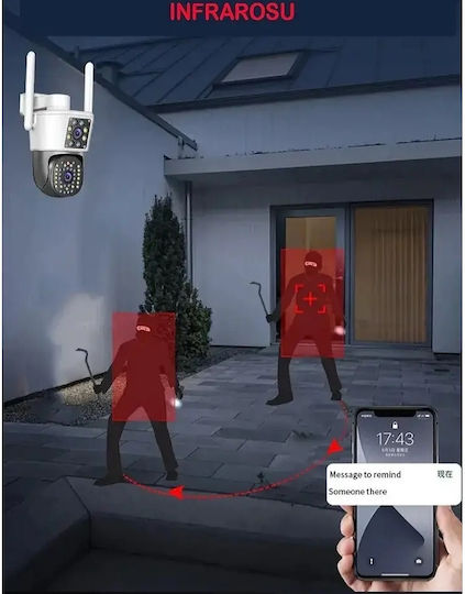 Jortan JT-8293 IP Überwachungskamera Wi-Fi Full HD 1080p Wasserdicht mit Zwei-Wege-Kommunikation und Objektiv 3.6mm