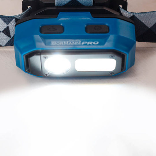 Bormann Pro Rechargeable Headlamp LED IP54 Dual Function with Maximum Brightness 800lm BPR6065