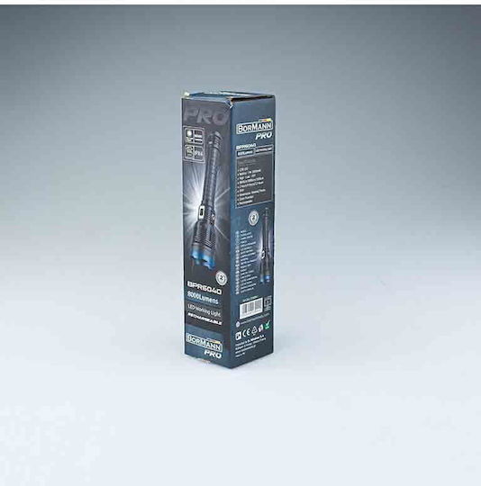 Bormann Pro Wiederaufladbar Taschenlampe LED IPX4 mit maximaler Helligkeit 8000lm BPR6040