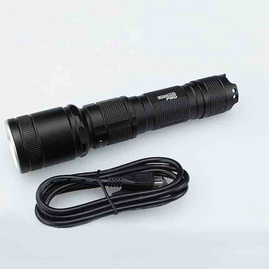 Bormann Pro Rechargeable Flashlight LED with Maximum Brightness 600lm BPR6005