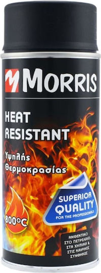 Benman Σπρέι Βαφής Heat Resistant Lacquer 800‎°C Υψηλής Θερμοκρασίας με Ματ Εφέ Γκρι 400ml