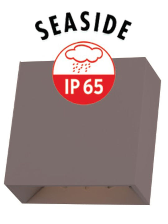 Universe Επιτοίχια Εξωτερική Πλαφονιέρα LED IP65 4W με Θερμό Λευκό Φως 12x12x5.2εκ.