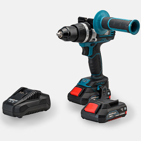 Bormann Pro BBP5140 Percussive Battery Brushless Drill Driver 20V 2x2Ah