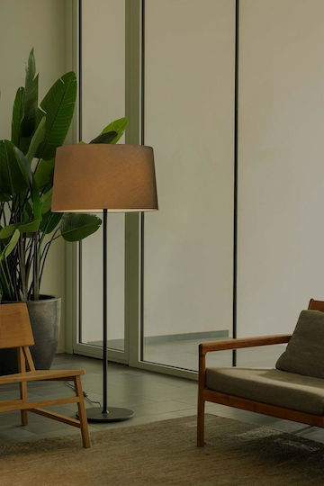 Faro Barcelona Windsor Stehleuchte H160xB64cm. mit Fassung für Lampe E27 Schwarz