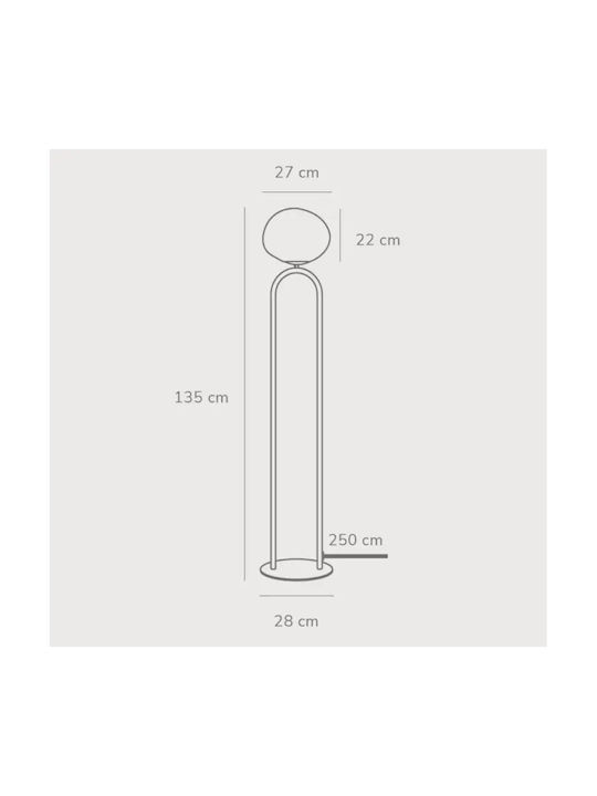 Nordlux Shapes Floor Lamp H135xW27cm. with Socket for Bulb E27 Yellow