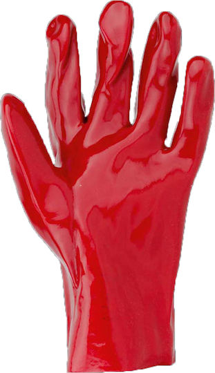 Galaxy Arbeitshandschuhe Rot PVC 1Stück