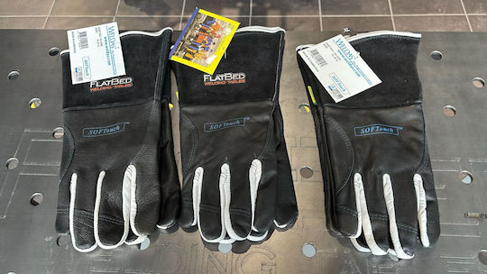 Weldas Gloves for Work Welding Black Leather 1pcs