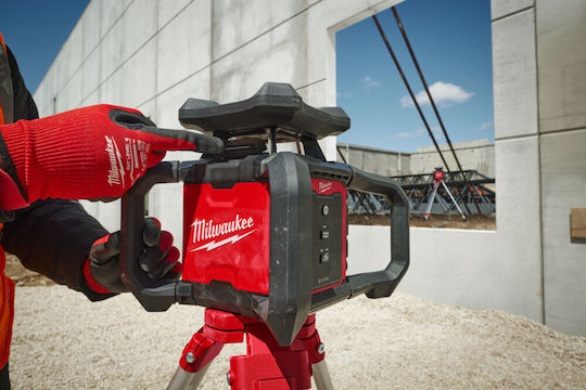 Milwaukee RLOH600-201C 600 M Περιστροφικό Αλφάδι Laser Κόκκινης Δέσμης 18V με Εύρος Εργασίας 30m