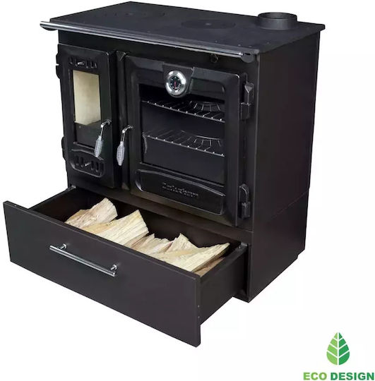 Caliskan Steel Wood Stove with Oven 8.45kW Gray