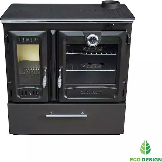 Caliskan Steel Wood Stove with Oven 8.45kW Gray
