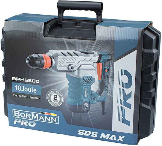 Bormann Pro BPH6500 Impact Demolition Hammer Electric 1300W with Chuck SDS Max