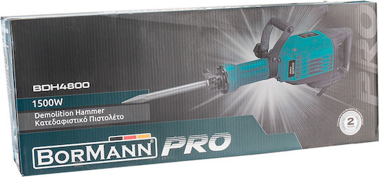 Bormann Pro BDH4800 Κρουστικό Κατεδαφιστικό Ρεύματος 1500W με Υποδοχή HEX 035244