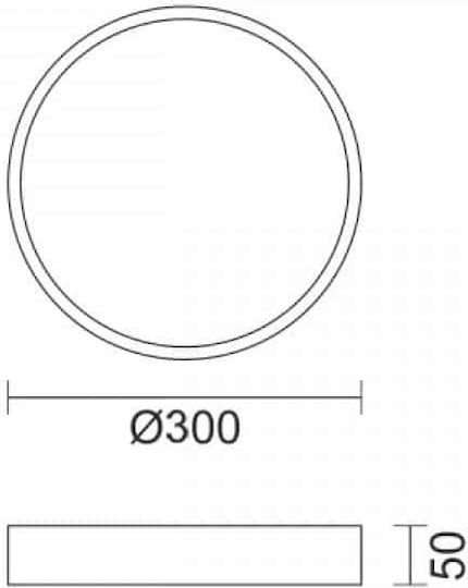 Spot Light Round Outdoor LED Panel 28W with Warm to Cool White Light 30cm
