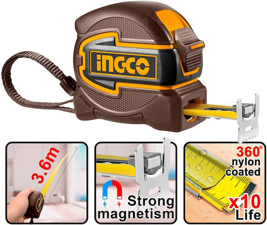 Ingco Tape Measure with Magnet 32mm x 5m