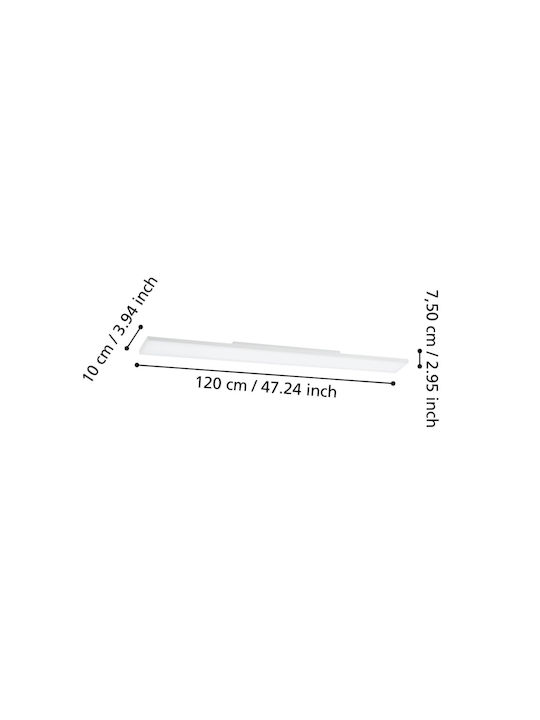 Eglo Turcona Παραλληλόγραμμο Εξωτερικό LED Panel 34.2W με Θερμό Λευκό Φως 2700K 120x10εκ.