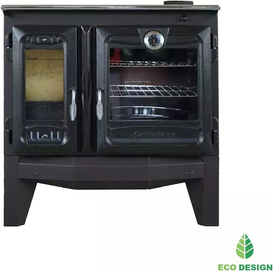 Caliskan 216 Steel Wood Stove with Oven 8.45kW Gray