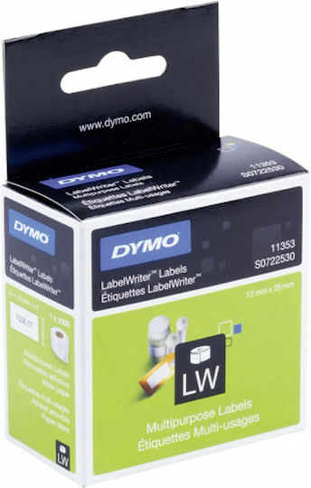 Dymo 11353 1000 Self-Adhesive Label Rolls for Label Printer 24x12mm 1pcs