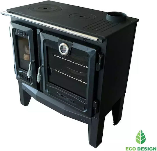 Caliskan 216 Steel Wood Stove with Oven 8.45kW Gray