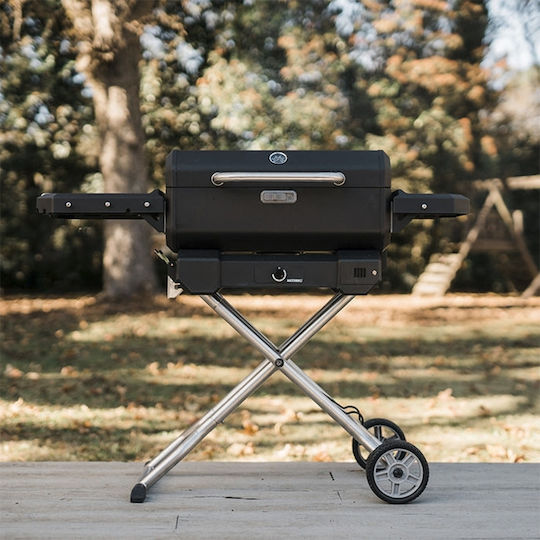 Transportwagen – Masterbuilt Mantemenia Tragbar Holzkohlegrill mit Deckel und Räuchergerät