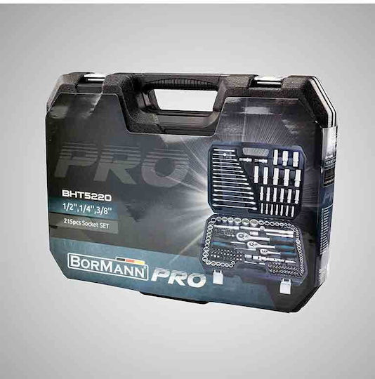 Bormann Pro BHT5220 Set Ratchet 1\2" & 1\4" & 3\8" 215pcs 028246