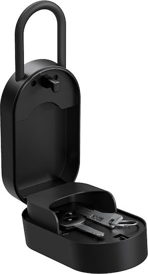 Lockin Steel Padlock Brass with Key Black 1pcs