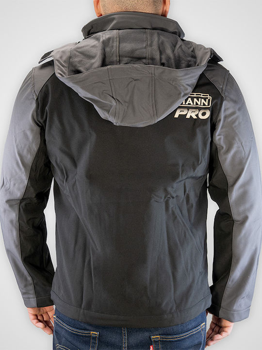 Bormann Pro Napoli Μπουφάν Εργασίας Softshell με Κουκούλα Γκρι