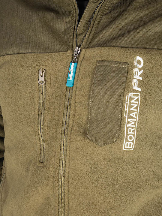 Bormann Bologna Work Jacket with Fleece Lining Khaki