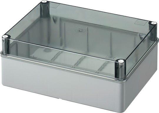 Elettrocanali Elektrisches Gehäuse für Außenmontage Verzweigung IP55 Transparent