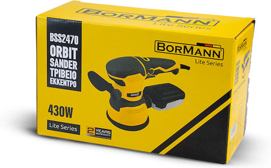 Bormann BSS2470 Έκκεντρο Τριβείο 125mm Ρεύματος 430W με Ρύθμιση Ταχύτητας και με Σύστημα Αναρρόφησης