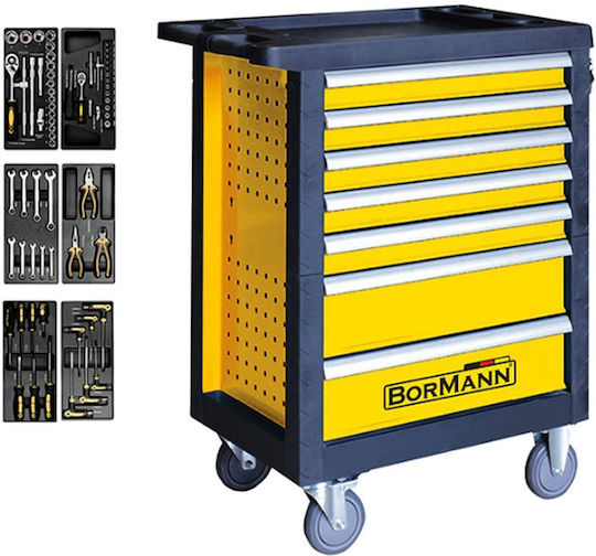 Bormann Pro BWR7100SET Tool Trolley with 5 Drawers and 66 Tools